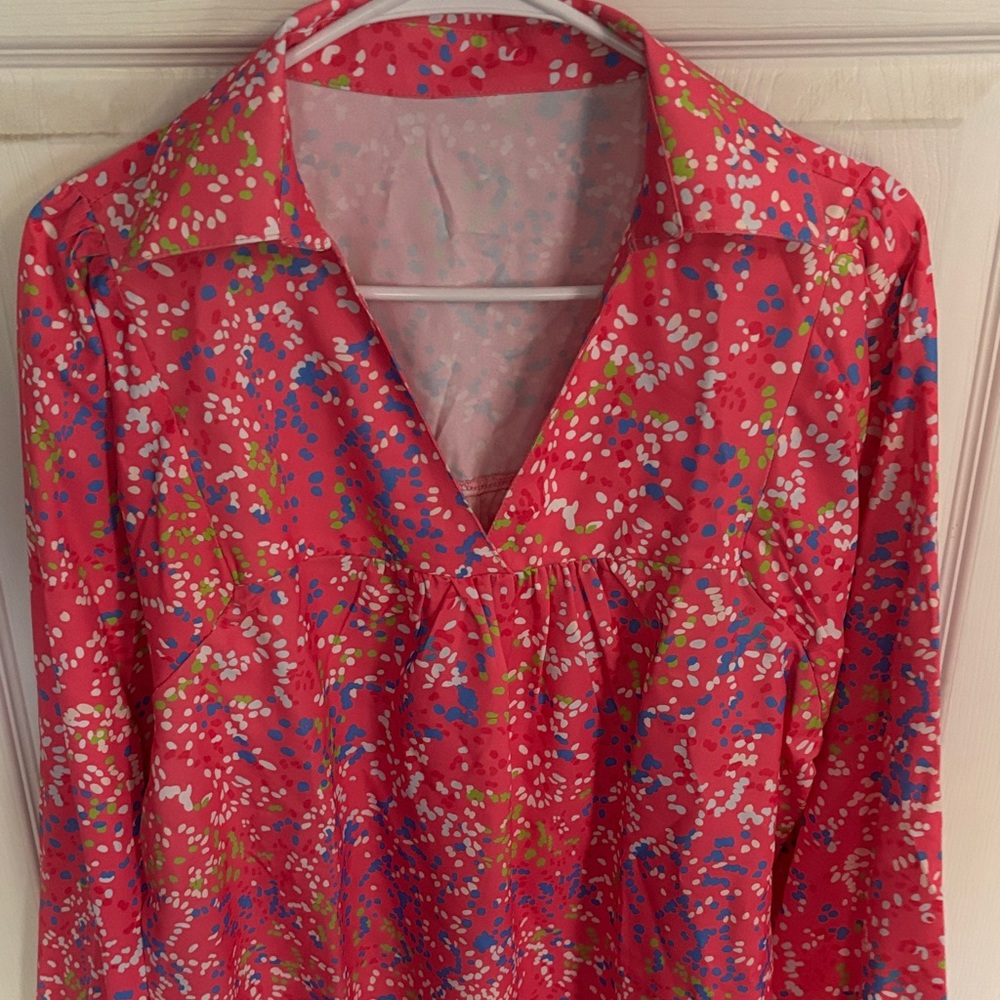 Vibrant Pink Women's Blouse - Picture 4 of 10